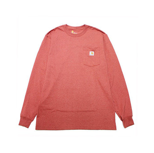 K126 Workwear LS Pocket Shirt - Cayenne Heather